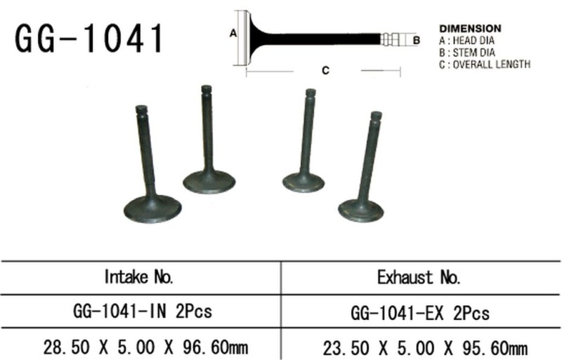 VESRAH ZAWÓR WYDECHOWY HONDA XR 250R '96-'04 (2 NA POJAZD) (23,5X5,0X95,6 MM) (OEM: 14721-KCZ-000) (1SZT.) (MADE IN JAPAN) (1)