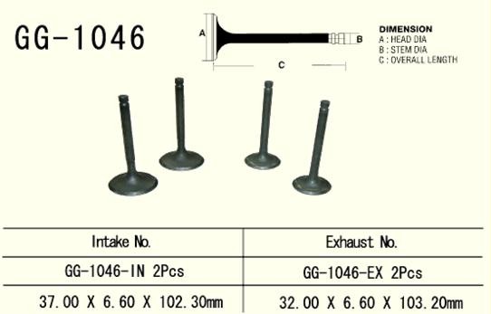 VESRAH ZAWÓR WYDECHOWY HONDA XR 650R '00-'07, TRX 700XX '08-'16 (2 NA POJAZD) (32,0X6,6X103,2 MM) (OEM: 14721-MBN-670) (1SZT.) (MADE IN JAPAN) (1)