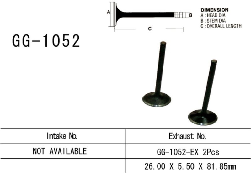 VESRAH ZAWÓR WYDECHOWY HONDA CRF 250R '04-'09, CRF 250X '04-'17 (OEM: 14721-KRN-670) (1SZT.) (MADE IN JAPAN) (1)