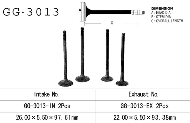 VESRAH ZAWÓR WYDECHOWY SUZUKI GZ 250 99-10, GN 250, DR 250, LT 300 E '87-89' (OEM: 12912-38200,12911-38201) (1SZT.) (MADE IN JAPAN) (1)