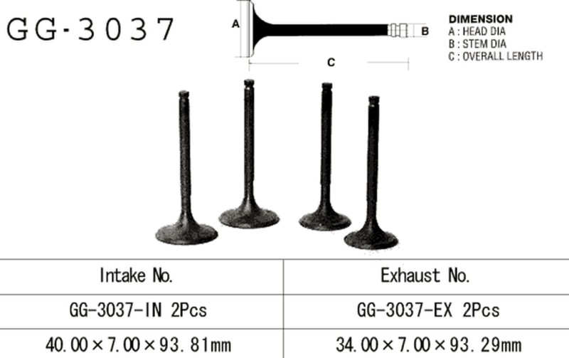 VESRAH ZAWÓR SSĄCY SUZUKI DR 750/800 '88-'93 (OEM: 12911-44B00) (1SZT.) (MADE IN JAPAN) (1)