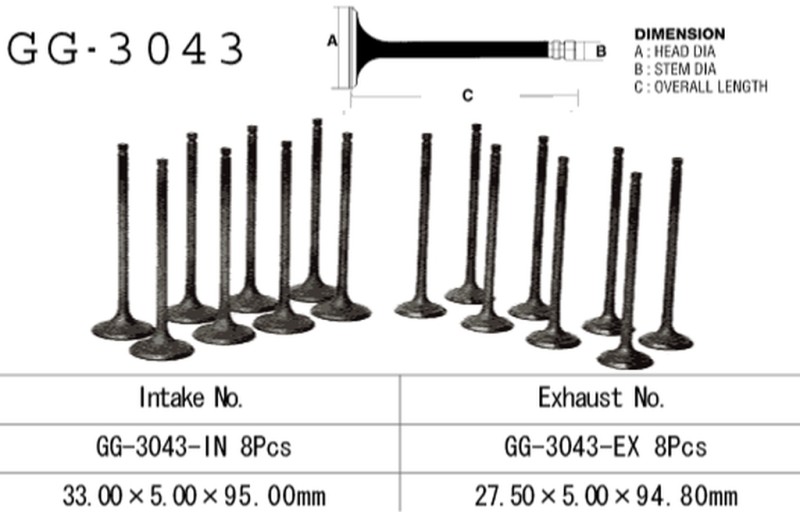 VESRAH ZAWÓR WYDECHOWY SUZUKI GSXR 1300HAYABUSA '99-07' (OEM: 12912-24F00) (1SZT.) (MADE IN JAPAN) (1)