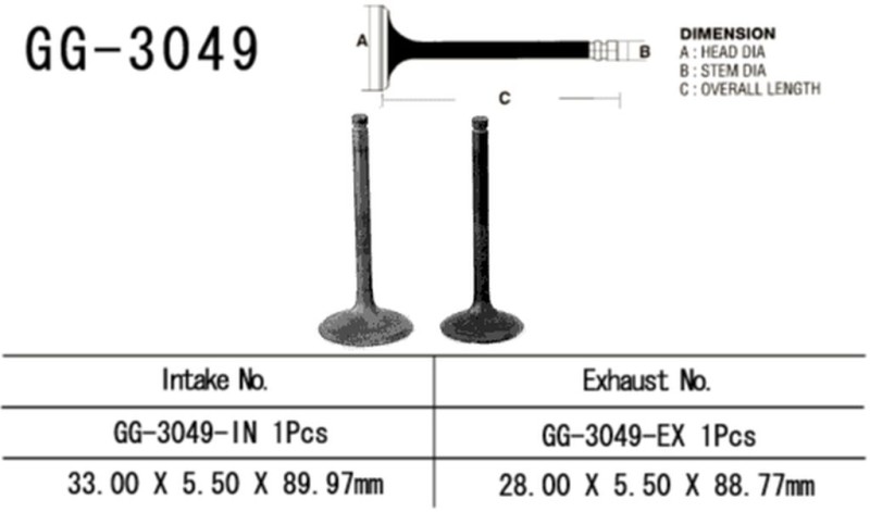 VESRAH ZAWÓR WYDECHOWY SUZUKI DR 200SE '01-'13, DR 650SE '96-'15 (OEM: 12912-42A00 (1SZT.) (MADE IN JAPAN) (1)