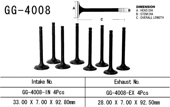VESRAH ZAWÓR SSĄCY KAWASAKI KZ 650C/E/B/D '77-'80 (33,0 X 7,0 X 92,8 MM) (OEM: 12005-008) (1SZT.) (MADE IN JAPAN) (1)