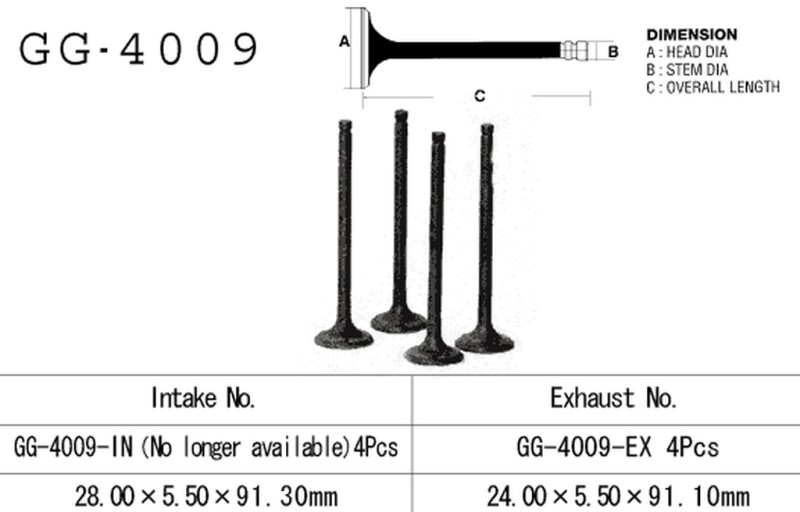 VESRAH ZAWÓR WYDECHOWY KAWASAKI ZR 550 ZEPHYR '91-99, GPZ/KZ/Z 550 '81-89, GT 550 '83-90' (OEM: 12005-1013) (1SZT.) (MADE IN JAPAN) (1)