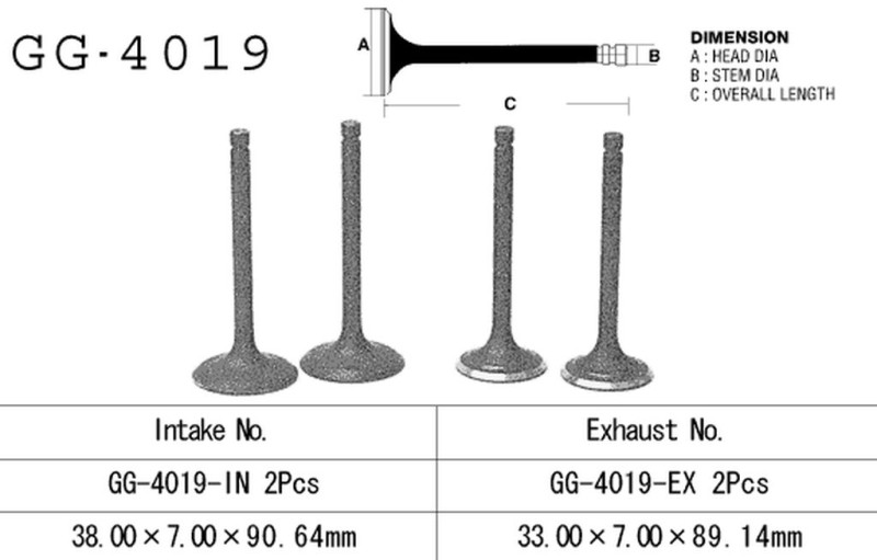 VESRAH ZAWÓR WYDECHOWY KAWASAKI KLR 600 '84-'89 (OEM: 12005-1054) (1SZT.) (MADE IN JAPAN) (1)