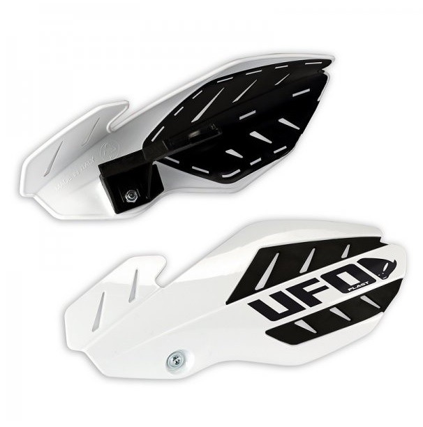UFO OSŁONY RĄK (HANDBARY) FLAME HONDA CRF 250 '12-'17, CRF 450 '12-'16 KOLOR BIAŁY/CZARNY (Z MOCOWANIAMI)
