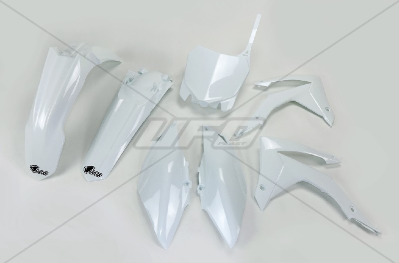 UFO KOMPLET PLASTIKÓW HONDA CRF 450R '13-'16, CRF 250R '14-'17 KOLOR BIAŁY(HO116E041)