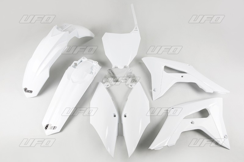 UFO KOMPLET PLASTIKÓW HONDA CRF 250R '18-'21, CRF 450R '17-'20 KOLOR BIAŁY (HO119E041)