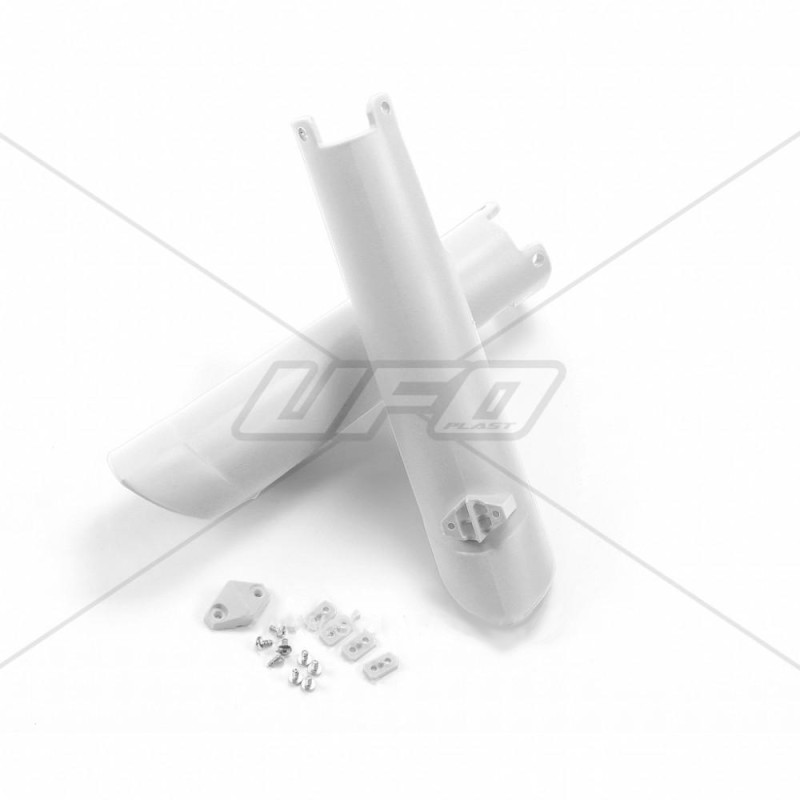 UFO OSŁONY TELESKOPÓW ( AMORTYZATORÓW ) PRZEDNICH HUSQVARNA TC/FC 125/250/300/310/350/450 '15-18, TE/TX/ 125/250/300/310, FE 250/350/450/501 '16-18 KOLOR BIAŁY