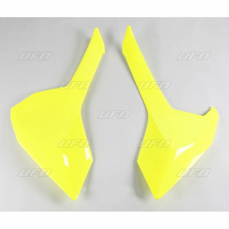 UFO BOCZKI TYLNE HUSQVARNA TC 125/300 16-18, TC 250 17-18, TE/TX 125/250/300 17-19, FE 250/350/450/501 17-19, FC 250/350/450 16-18 KOLOR ŻÓŁTY FLUO