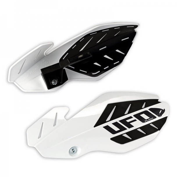 UFO OSŁONY RĄK (HANDBARY) FLAME HUSQVARNA TC 250 '14-'16, TE 250/300 '14-'16, FC '14-'15, FE '14-'16 KOLOR BIAŁY/CZARNY (Z MOCOWANIAMI)