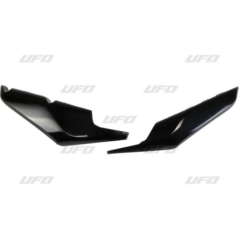 UFO BOCZKI TYLNE HUSQVARNA TC 125/250 '19-22, FC 250/350/450 '19-22, TE 150/250/300 '20-22, FE 250/350/450/501 '20-22 (DOLNE) KOLOR CZARNY