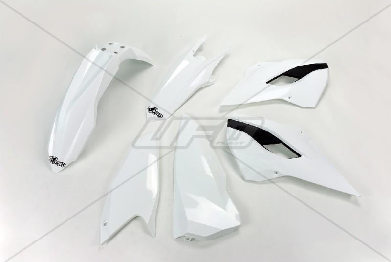 UFO KOMPLET PLASTIKÓW HUSQVARNA TE/FE 125/250/300/350/450 '14 KOLOR OEM (BIAŁY) (HU614E999)