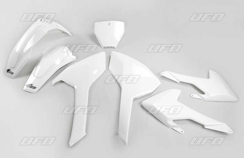 UFO KOMPLET PLASTIKÓW HUSQVARNA TC/FC 125/250/300/350/450 '16-'18 (Z WYJĄTKIEM TC 250 '16) KOLOR OEM '17 (BIAŁY) (HU616E041)