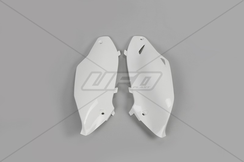 UFO BOCZKI TYLNE KAWASAKI KXF 250 '13-'16, KXF 450 '12-'15 KOLOR BIAŁY