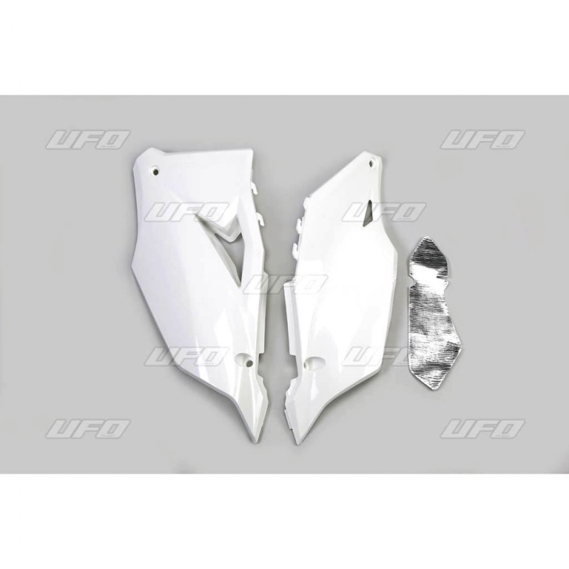 UFO BOCZKI TYLNE KAWASAKI KXF 450 '19-'23 , KXF 250 '21-'24 KOLOR BIAŁY