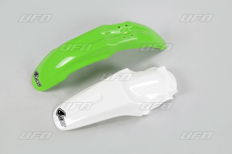 UFO KOMPLET BŁOTNIKÓW KAWASAKI KX 85 '13 (KA02757K026, KA03715K047) KOLOR ZIELONY/BIAŁY