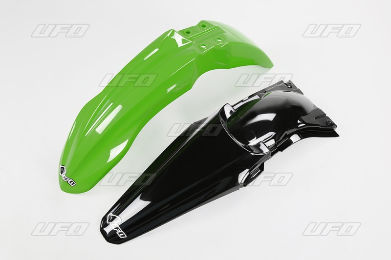 UFO KOMPLET BŁOTNIKÓW KAWASAKI KXF 250 '13 (KA04723026, KA04721001) KOLOR ZIELONY/CZARNY