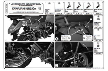 KAPPA STELAŻ KUFRA CENTRALNEGO KAWASAKI KLR 650 (07-15) ( BEZ PŁYTY ) - WYCOFANY Z OFERTY