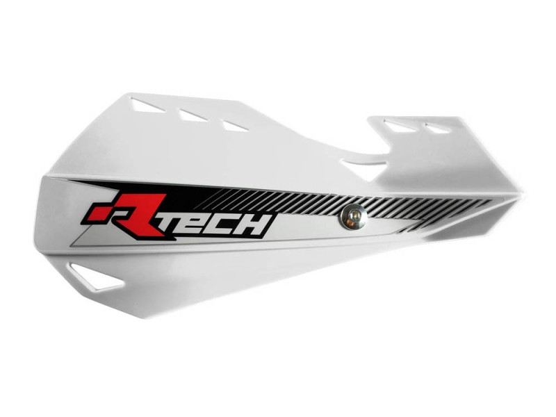 RACETECH (RTECH) OSŁONY RĄK (HANDBARY) DUAL EVO KOLOR BIAŁY (Z MOCOWANIAMI DO KIEROWNICY) (1)