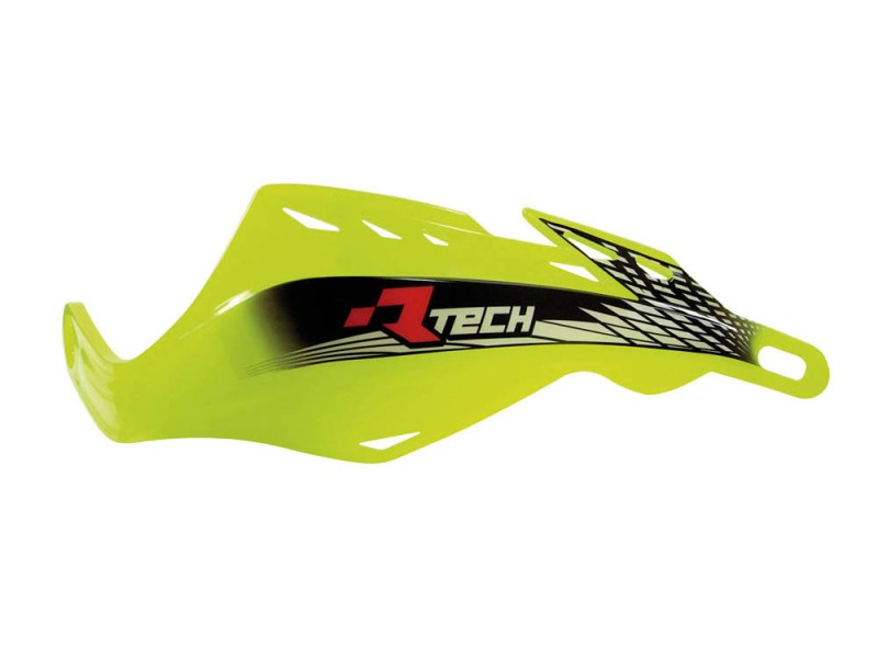 RACETECH (RTECH) OSŁONY RĄK (HANDBARY) GLADIATOR EASY KOLOR ŻÓŁTY FLUO (Z MOCOWANIAMI NA KIEROWNICĘ 22,2MM I 28,6MM)