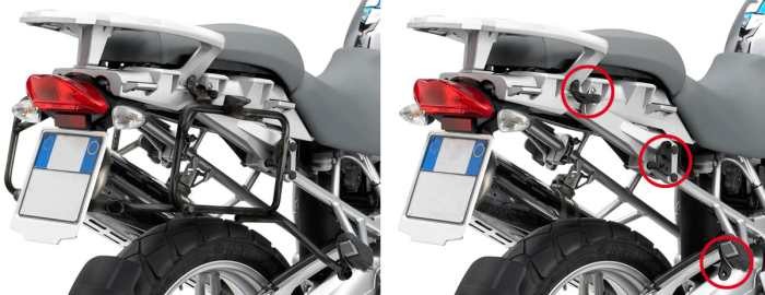 KAPPA STELAŻ KUFRÓW BOCZNYCH SZYBKIEGO MONTAŻU MONOKEY BMW F 650GS/800GS (08-17), F 700GS (13-17) - RÓWNIEŻ POD KUFRY MONOKEY RETRO-FIT K-VENTURE ALU ORAZ K'MISSION ALU