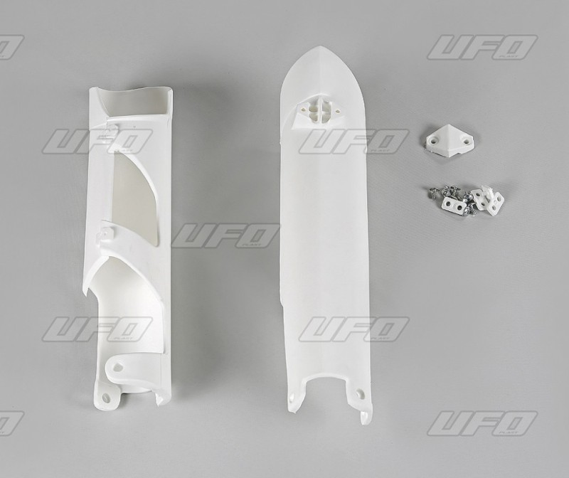 UFO OSŁONY TELESKOPÓW ( AMORTYZATORÓW ) PRZEDNICH KTM SX/SXF '07-'14, EXC '08-'15 KOLOR BIAŁY OEM 7800109410004