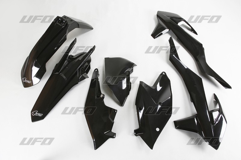 UFO KOMPLET PLASTIKÓW KTM EXC/EXC-F TPI '17-'19, KOLOR CZARNY (KT518E001)
