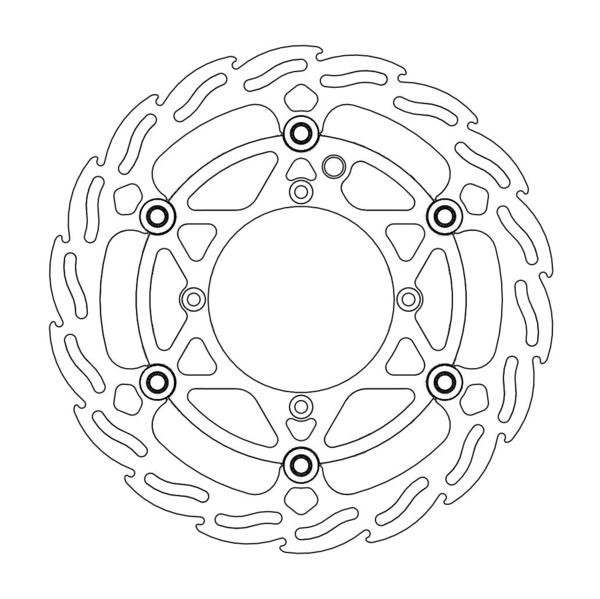 MOTO-MASTER PROMOCJA TARCZA HAMULCOWA (PŁYWAJĄCA) 260MM KTM SX 85 '11-, 250/350 FREERIDE '14- HUSQVARNA TC85 '14 PRZÓD (Z OTWOREM NA CZUJNIK PRĘDKOŚC (1)
