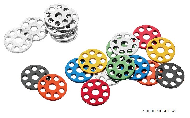 ACCEL PODKŁADKI ALUMINIOWE POD ŚRUBY M6 (KPL.10 SZT.) ŚREDNICA ZEWNĘTRZNA 25 MM KOLOR ZIELONY - PROMOCJA (1)