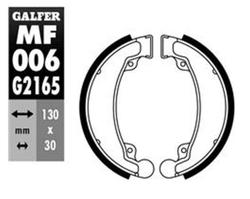 GALFER SZCZĘKI HAMULCOWE TYŁ SH310 HONDA CB 125 '74-'89, CB 250 '88-'97, XBR 500 '85-, TRX 250 '03-'09 (1)