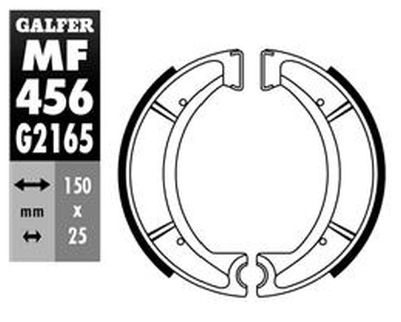 GALFER SZCZĘKI HAMULCOWE TYŁ SH510 YAMAHA SR 500 '78-, XT 600 '85-'86, XT 600Z TENERE '83-'88, YZ 490 '86-, (1)