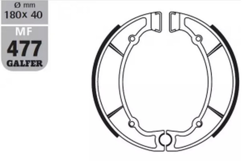 GALFER SZCZĘKI HAMULCOWE TYŁ SH512 YAMAHA XJ 550 '81-'84, XV 750 VIRAGO '92-'94, XV 750 SPECJAL '81-'84, XZ 550 '82-'84, YX 600 RADIAN '86-'90, XV 500 '83-'84 (1)