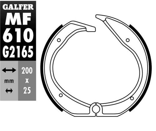 GALFER SZCZĘKI HAMULCOWE TYŁ BMW R 100GS/PD '88-'94, R 100RS '81-'82, R 45/65 '81-86, R 65LS '82-'88, R 65R '93-, R 80GS '88-'98, R 80GS/PD '81-'87, R 80RT/ST '81-'82 (1)