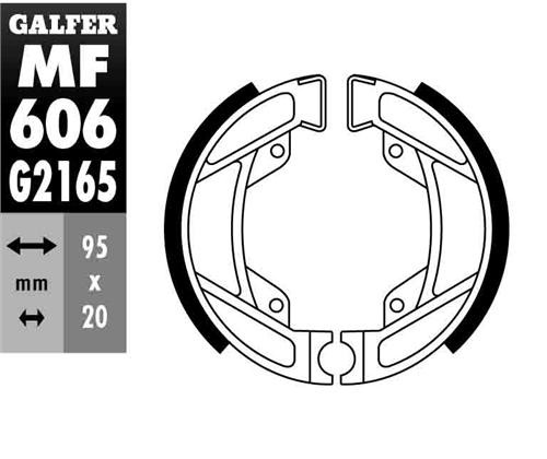 GALFER SZCZĘKI HAMULCOWE TYŁ BMW R 80GS/PD '86-'95, R 80R/MYSTIC '84-'95, R 80RT '82-'96, R 100GS/PD '86-'96, R 100R/MYSTIC '91-'96, R 100RS '89-'92, R 100RT '87-'95, (1)
