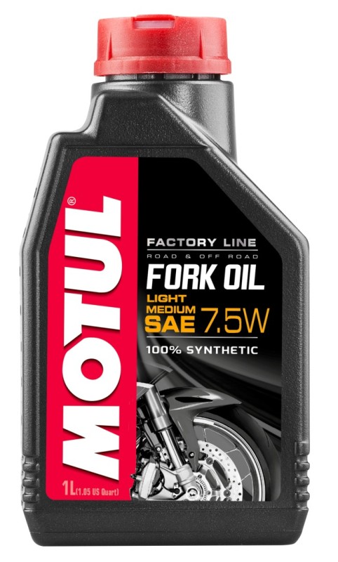 MOTUL OLEJ DO TELESKOPÓW / AMORTYZATORÓW / ZAWIESZENIA FORK OIL FACTORY LINE 7,5W MEDIUM (SYNTETYCZNY) 1L (1)