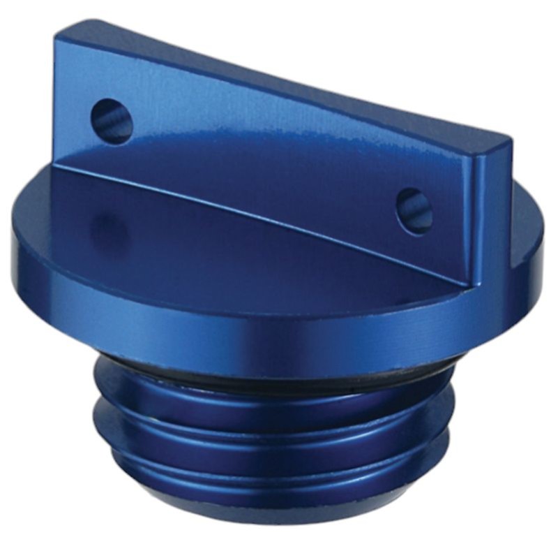 ACCEL KOREK WLEWU OLEJU YAMAHA YZF 250/450 '03-'18, YZ 125/250 '99-'18 KOLOR NIEBIESKI (GWINT M20X2,5) (1)