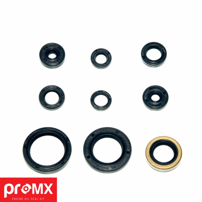 PROMX PROMOCJA KOMPLET (ZESTAW) USZCZELNIACZY SILNIKOWYCH KAWASAKI KXF 250 (04-05) SUZUKI RMZ 250 (04-05) (9SZT.) (1)