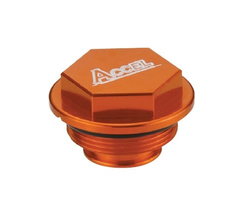 ACCEL POKRYWA POMPY HAMULCOWEJ TYŁ KTM BREMBO '04-'13 KOLOR POMARAŃCZOWY (1)