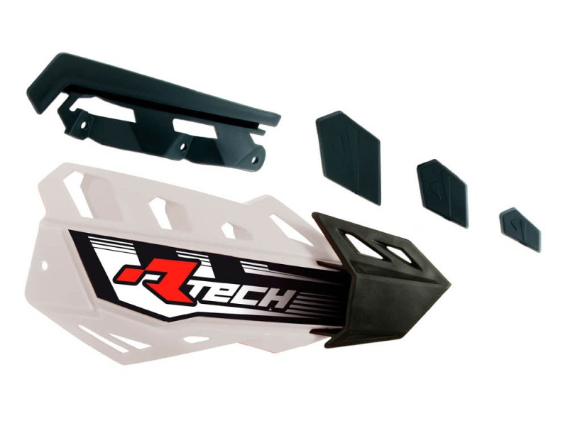 RACETECH (RTECH) PLASTIKI ZAMIENNE DO OSŁON RĄK (HANDBARÓW) FLX / ALU / ATV KOLOR BIAŁY