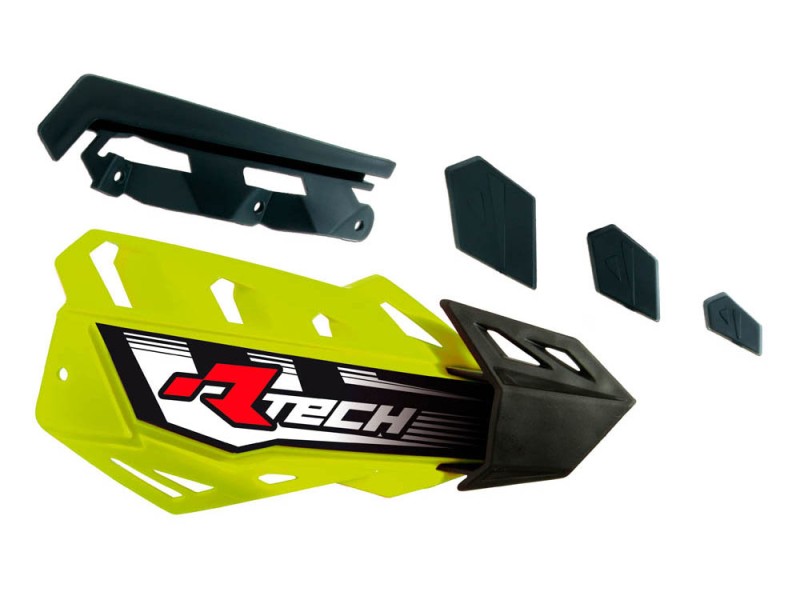 RACETECH (RTECH) PLASTIKI ZAMIENNE DO OSŁON RĄK (HANDBARÓW) FLX / ALU / ATV ŻÓŁTE NEON