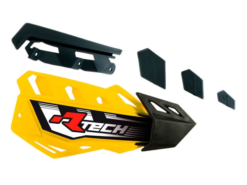RACETECH (RTECH) PLASTIKI ZAMIENNE DO OSŁON RĄK (HANDBARÓW) FLX / ALU / ATV KOLOR ŻÓŁTY