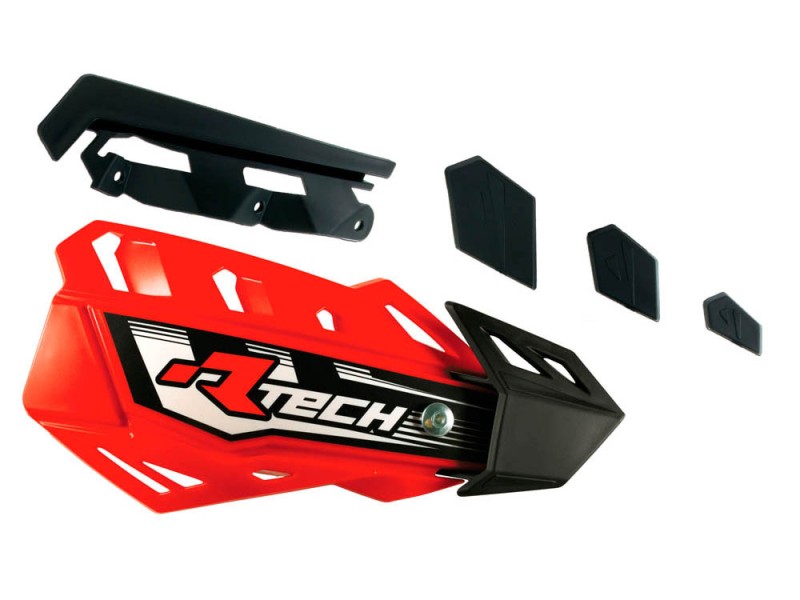 RACETECH (RTECH) PLASTIKI ZAMIENNE DO OSŁON RĄK (HANDBARÓW) FLX / ALU / ATV KOLOR CZERWONY