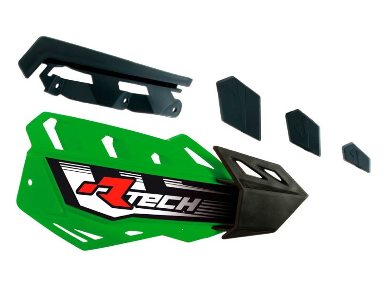 RACETECH (RTECH) PLASTIKI ZAMIENNE DO OSŁON RĄK (HANDBARÓW) FLX / ALU / ATV KOLOR ZIELONY