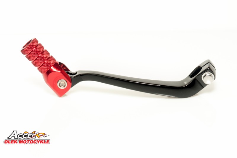ACCEL DŹWIGNIA ZMIANY BIEGÓW HONDA CRF 450R '02-'08 ALUMINIOWA KOLOR CZARNY, KOŃCÓWKA CZERWONA