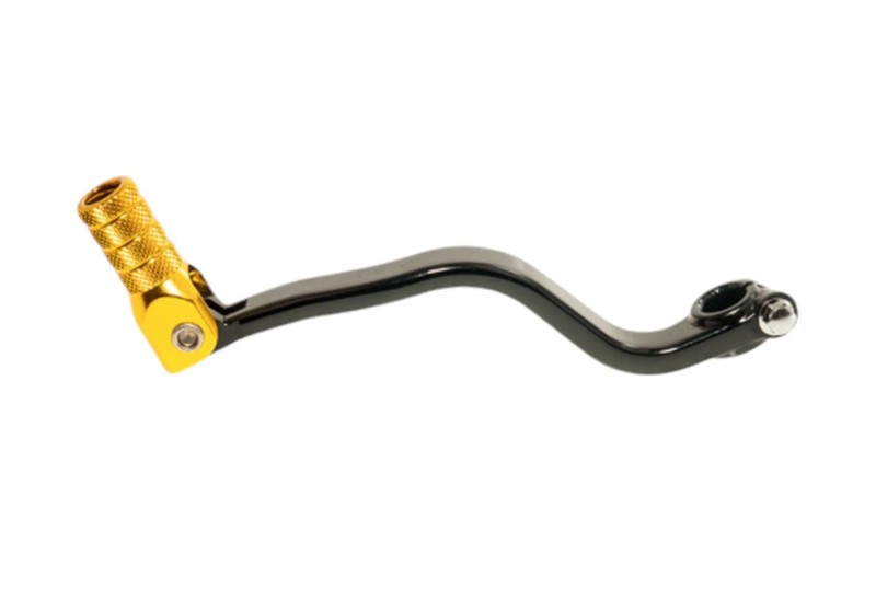 ACCEL DŹWIGNIA ZMIANY BIEGÓW SUZUKI RM 80/85 '86-'17 ALUMINIOWA KOLOR CZARNY, KOŃCÓWKA ZŁOTA