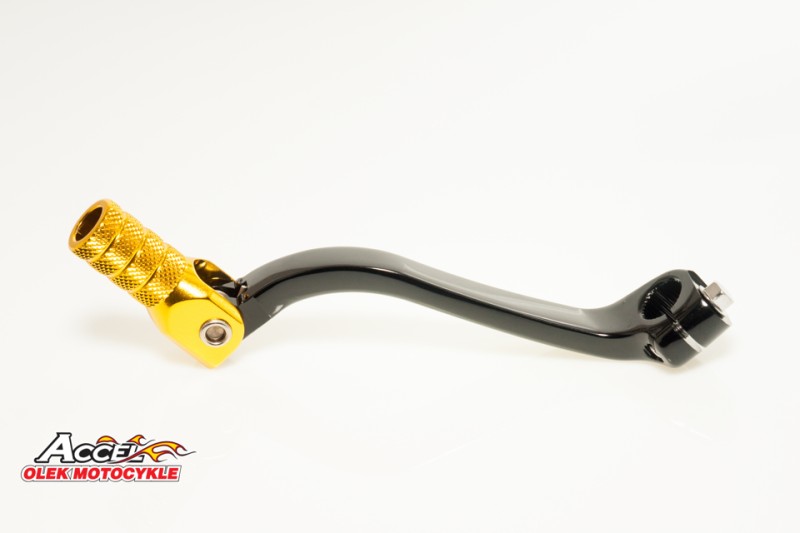 ACCEL DŹWIGNIA ZMIANY BIEGÓW SUZUKI RMZ 450 '08-'23 ALUMINIOWA KOLOR CZARNY, KOŃCÓWKA ZŁOTA (LCA4315)