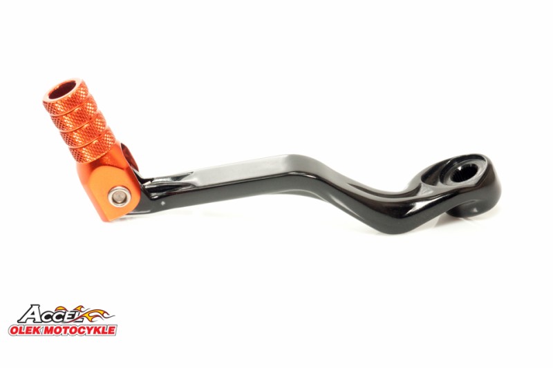 ACCEL DŹWIGNIA ZMIANY BIEGÓW KTM SX65 '09-'23, GAS GAS MC 65 '21-'23, HUSQVARNA TC 65 '17-'23 ALUMINIOWA KOLOR CZARNY, KOŃCÓWKA POMARAŃCZOWA (46234031044)(LCA4375)