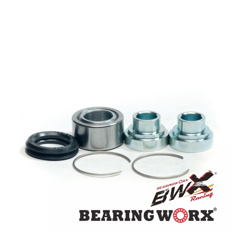 BEARING WORX ZESTAW NAPRAWCZY MOCOWANIA (ŁOŻYSKA) AMORTYZATORA TYLNEGO GÓRNE YAMAHA YZ 125/250 '98-'18, YZF 250/426/450 '01-'18, WR 250/426/450F '01-'18 (SPHERICAL W/PTFE) (1)